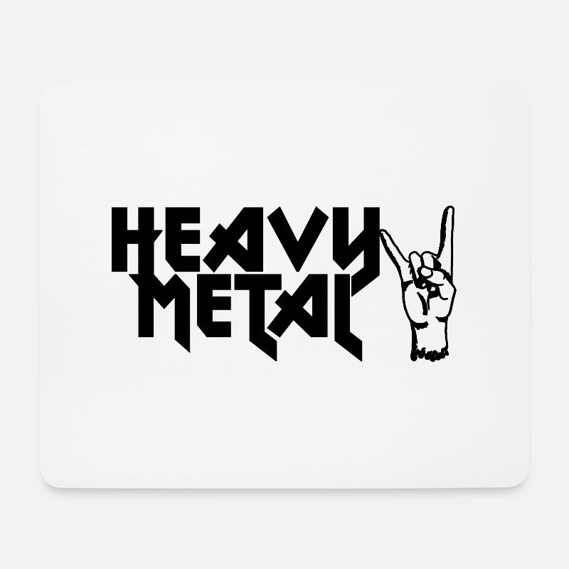 Heavy Metal - Mousepad (Querformat) - Weiß