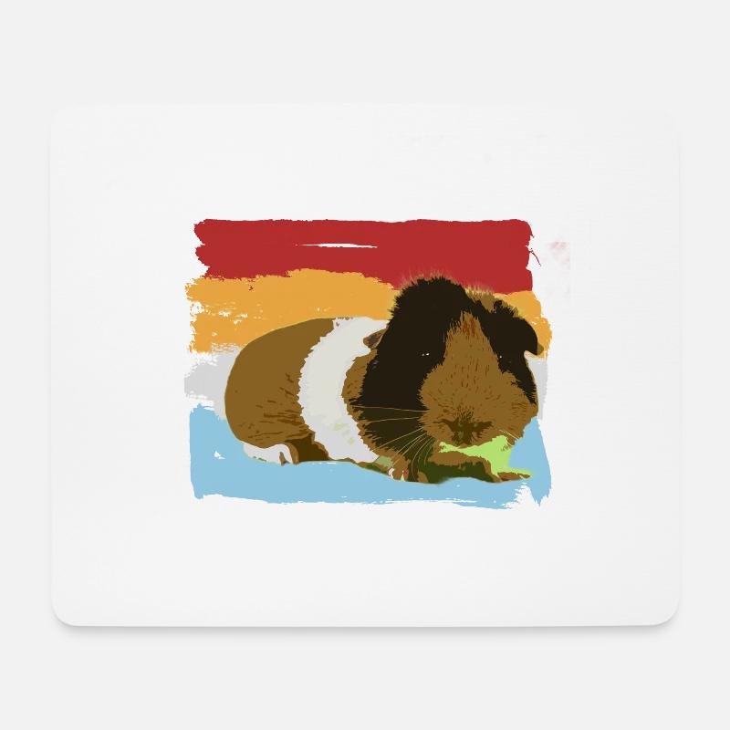 Guinea pig - Mouse Pad (horizontal) - white