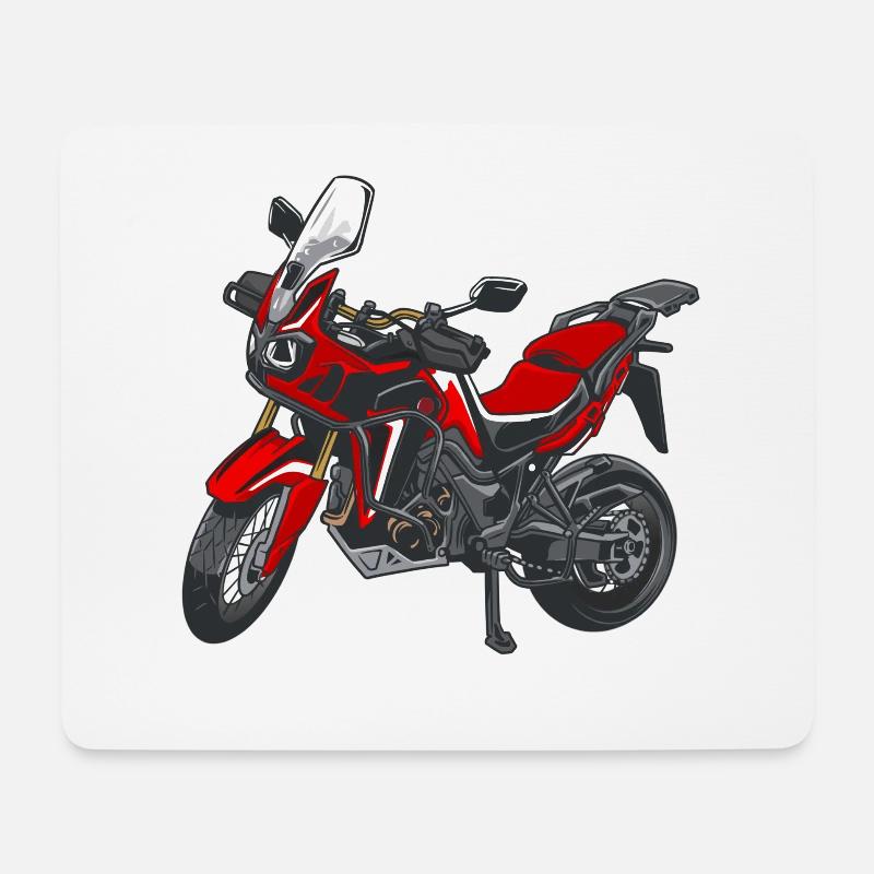 Africa Twin Enduro - solo trired - Mousepad (Querformat) - Weiß