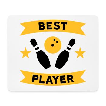 Best bowling player (Bowlingpins, Bowlingkugel) - Mousepad (Querformat) - Weiß - Vorne