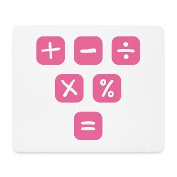 Mathe Symbole Mathematische Zeichen Mathematik - Mousepad (Querformat) - Weiß - Vorne