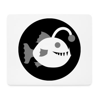 Lantern Fish Frogfish Deep Sea Fish Icon - Mouse Pad (horizontal) - white - Front