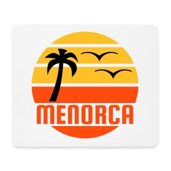 Menorca (Sonne, Palme, Vögel) - Mousepad (Querformat) - Weiß - Vorne
