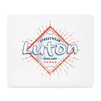 Luton Angleterre UK City Skyline Accueil Amour - Tapis de souris (format paysage) - blanc - Devant