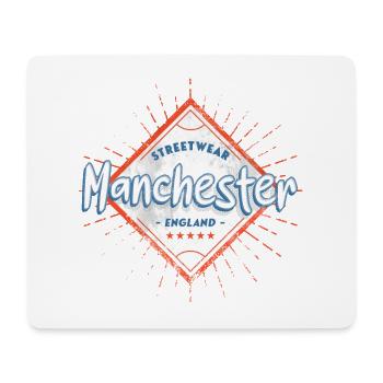 Manchester England UK City Skyline Home Love - Mouse Pad (horizontal) - white - Front