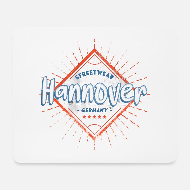Hannover Deutschland Stadt Skyline Heimat Liebe - Mousepad (Querformat) - Weiß