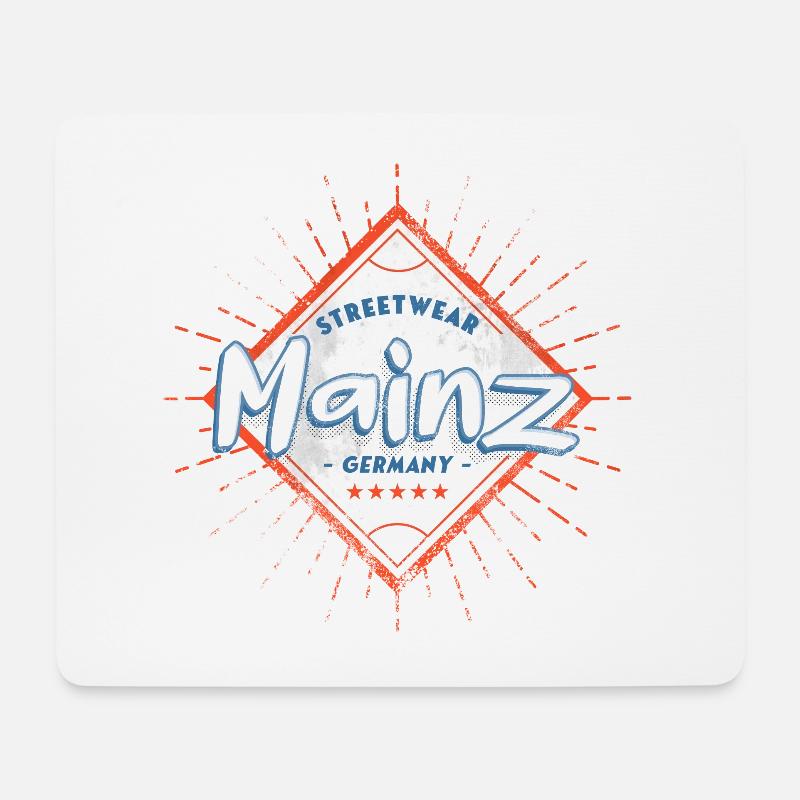 Mainz Deutschland Stadt Skyline Heimat Liebe - Mousepad (Querformat) - Weiß