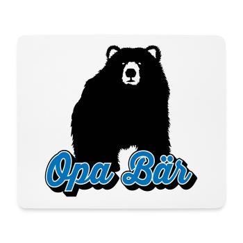 Opa Bär Bester Opi Großvater | Farben änderbar - Mousepad (Querformat) - Weiß - Vorne
