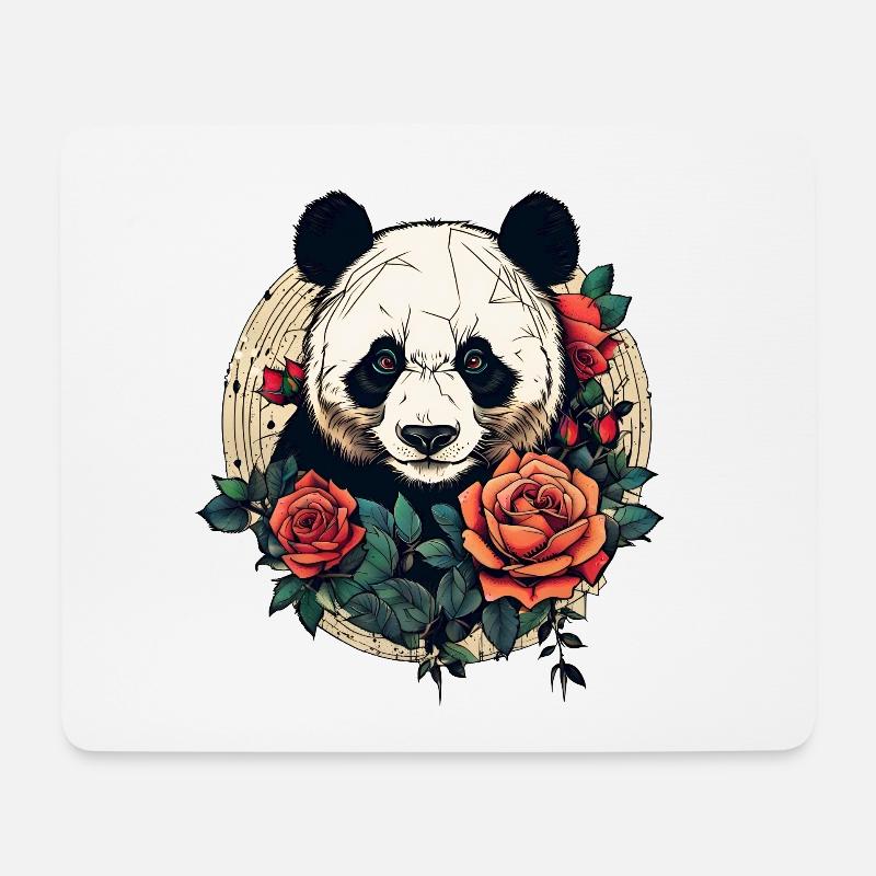 Panda - Mousepad (Querformat) - Weiß