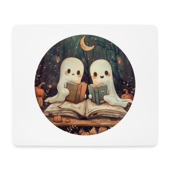 Ghosts, Reading, Book, Library, Halloween - Mouse Pad (horizontal) - white - Front