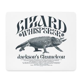 Le lézard caméléon de Jackson qui chuchote à l’oreille - Tapis de souris (format paysage) - blanc - Devant