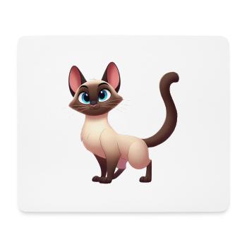 siamois 16 - Tapis de souris (format paysage) - blanc - Devant