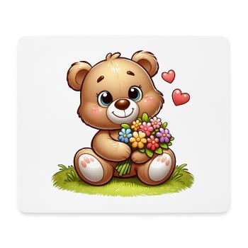 Teddybär 3 - Mousepad (Querformat) - Weiß - Vorne