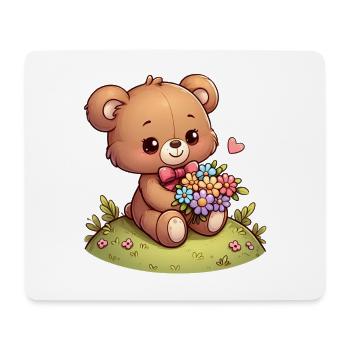 Teddybär 6 - Mousepad (Querformat) - Weiß - Vorne