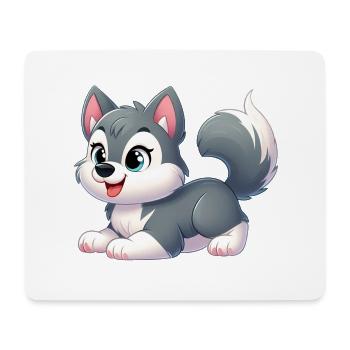 Wolf 15 - Mousepad (Querformat) - Weiß - Vorne