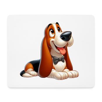 Basset 9 - Mouse Pad (horizontal) - white - Front