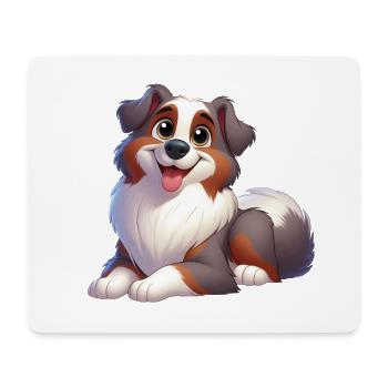 Australischer Schäferhund - Mousepad (Querformat) - Weiß - Vorne