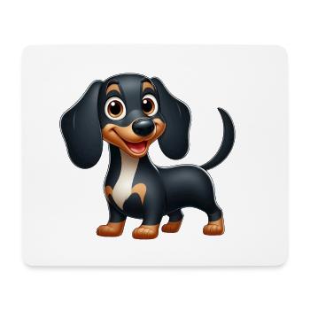 teckel 5 - Tapis de souris (format paysage) - blanc - Devant