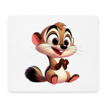 belette - Tapis de souris (format paysage) - blanc - Devant