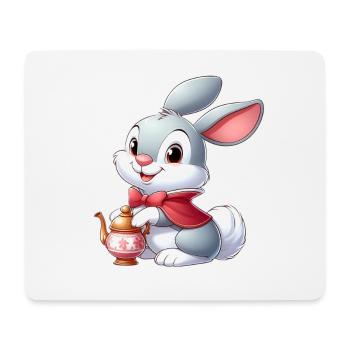 lapin 12 - Tapis de souris (format paysage) - blanc - Devant