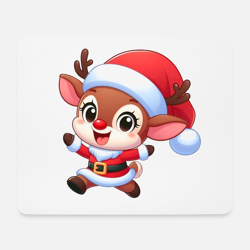 Rudolf 1 - Mousepad (Querformat) - Weiß