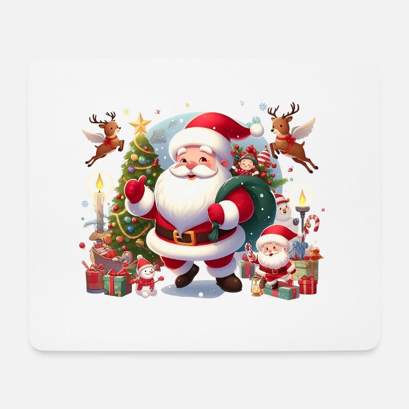 Santa - Mousepad (Querformat) - Weiß