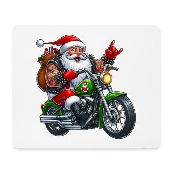 Santa Moto 2 - Mousepad (Querformat) - Weiß - Vorne