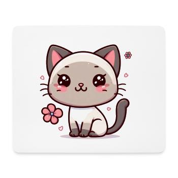 Kawaii Siamesisch 2 - Mousepad (Querformat) - Weiß - Vorne