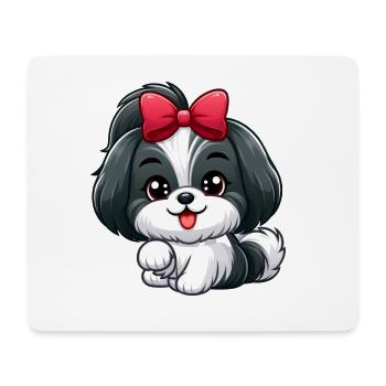 shih tzu 3 - Tapis de souris (format paysage) - blanc - Devant