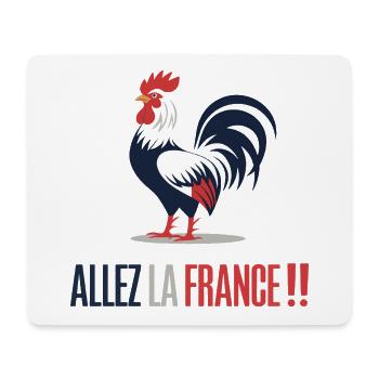 Allez La France Design Supporter Sportif football - Tapis de souris (format paysage) - blanc - Devant