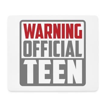 Warning Official Teen | Colors changeable - Mouse Pad (horizontal) - white - Front