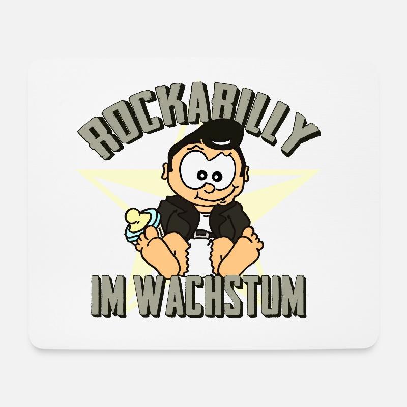 Rockabilly im Wachstum - Mousepad (Querformat) - Weiß