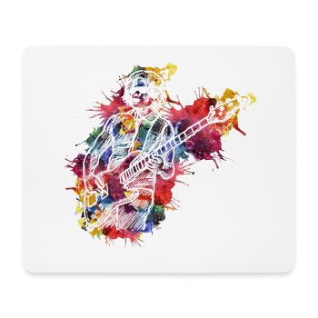 Art de la guitare abstraite - Tapis de souris (format paysage) - blanc - Devant