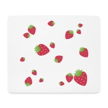 Fraises - Tapis de souris (format paysage) - blanc - Devant
