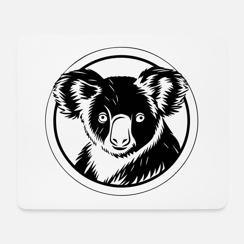Koala - Mousepad (Querformat) - Weiß