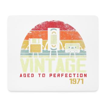 Vintage 1971 Gift - Mouse Pad (horizontal) - white - Front