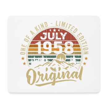 Juli 1958 Original 1958 Juli 1958 Geschenk - Mousepad (Querformat) - Weiß - Vorne