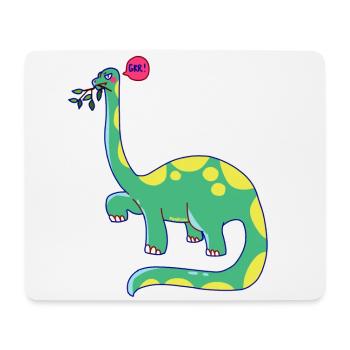 Dinosaure est de mauvaise humeur - Tapis de souris (format paysage) - blanc - Devant