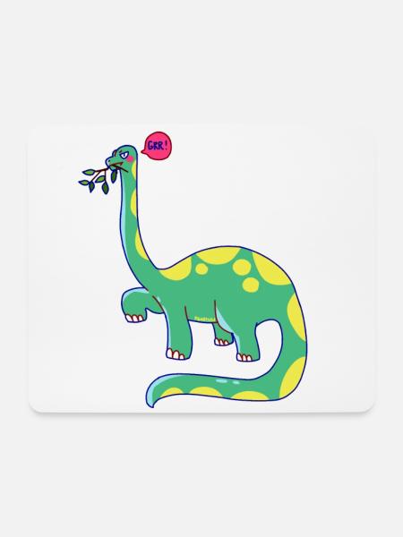 Dinosaurier hat schlechte Laune - Mousepad (Querformat) - Weiß