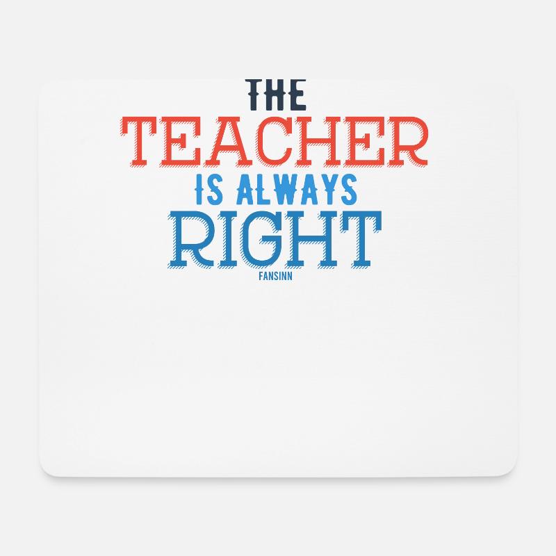Lehrer Spruch lustig Schule Geschenk - Mousepad (Querformat) - Weiß