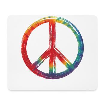 Peace love peace sign - Mouse Pad (horizontal) - white - Front