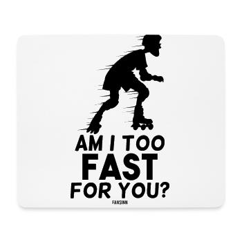 inline skates - Mouse Pad (horizontal) - white - Front