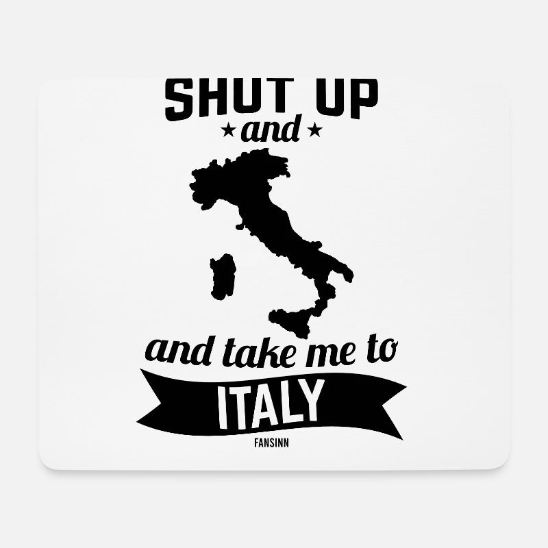 Italie - Tapis de souris (format paysage) - blanc