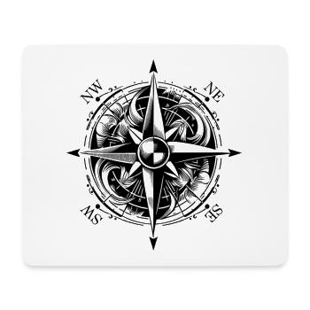 Wind Rose Sailing Compass Captain - Mouse Pad (horizontal) - white - Front