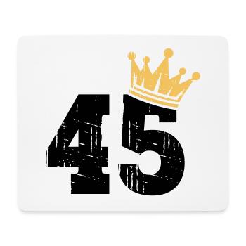 45 Crown 45th Birthday 45 Years - Mouse Pad (horizontal) - white - Front