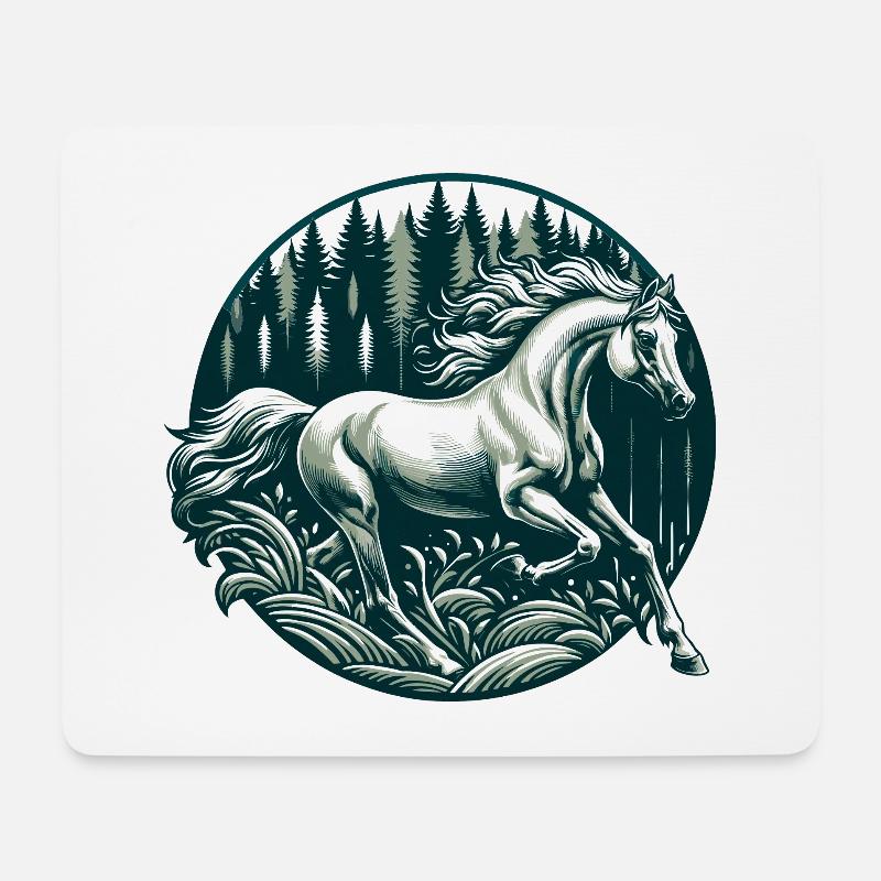 Arabian Horse Art - Mouse Pad (horizontal) - white