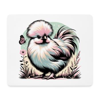 Silkie Chicken Fluffy Chicken Silkies - Mousepad (Querformat) - Weiß - Vorne