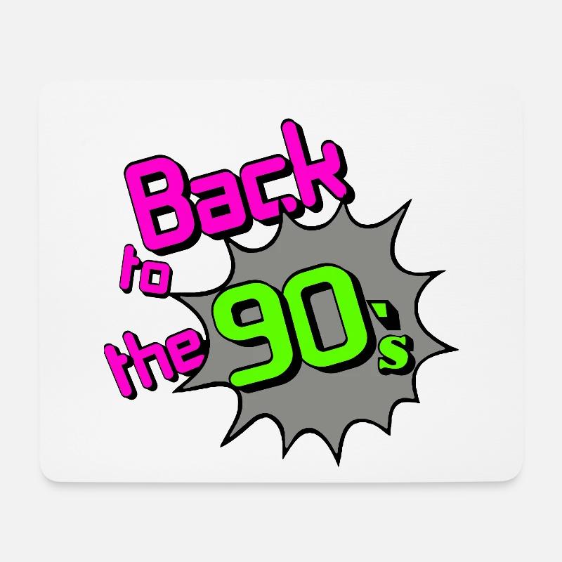 90er Party , Mottoparty , 90er back to the 90 (25 - Mousepad (Querformat) - Weiß