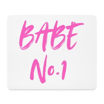 BABE No. 1 - Mousepad (Querformat) - Weiß - Vorne