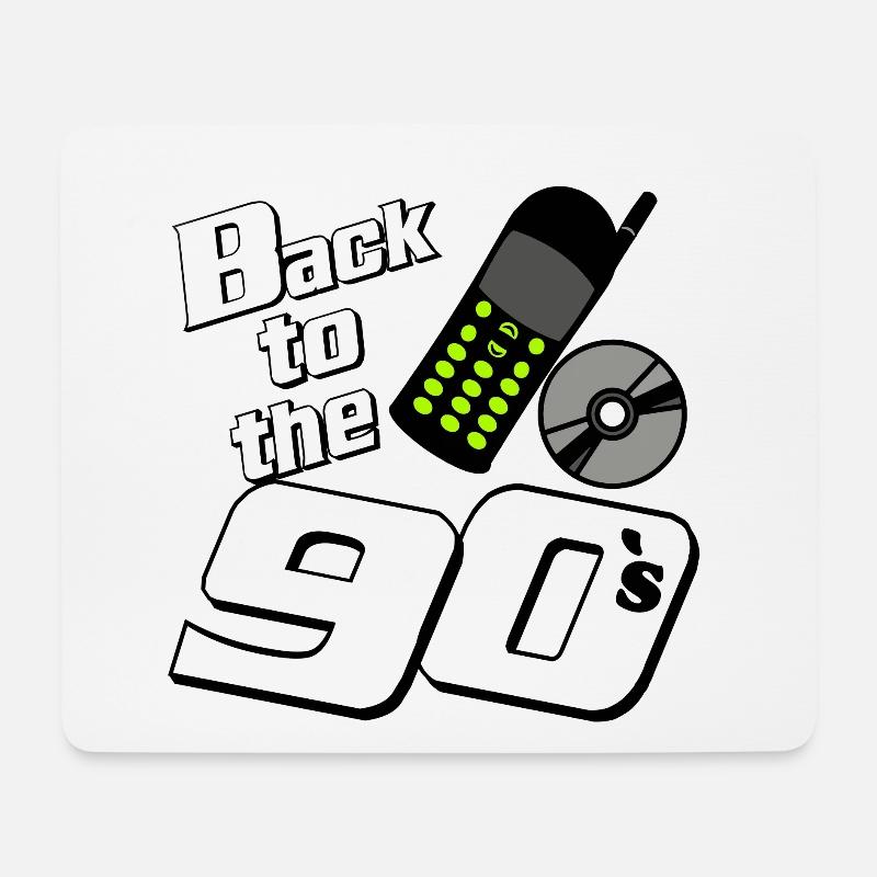 90er Party , Mottoparty , Handy Style (25) - Mousepad (Querformat) - Weiß